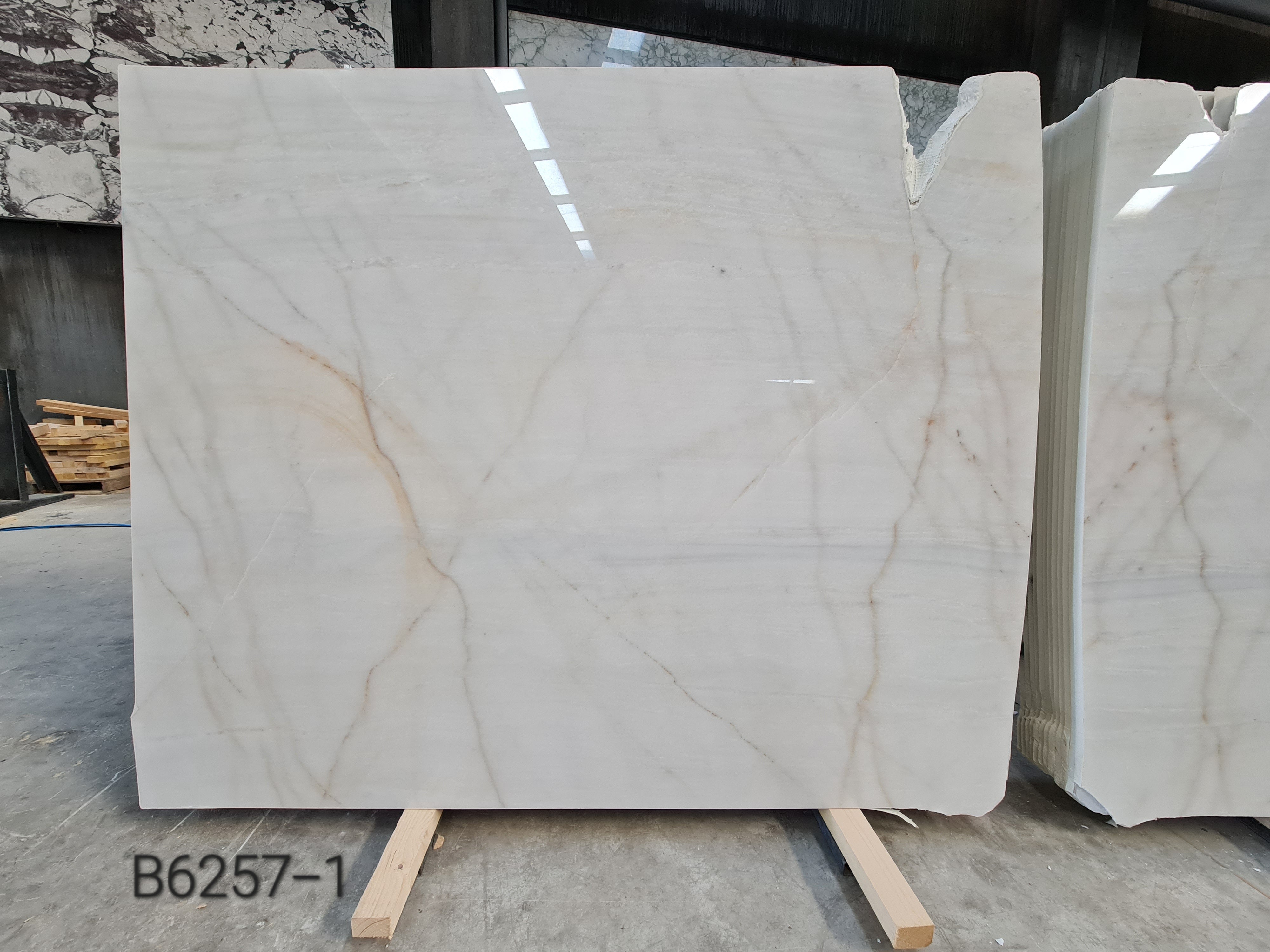 Bursa White polished slab