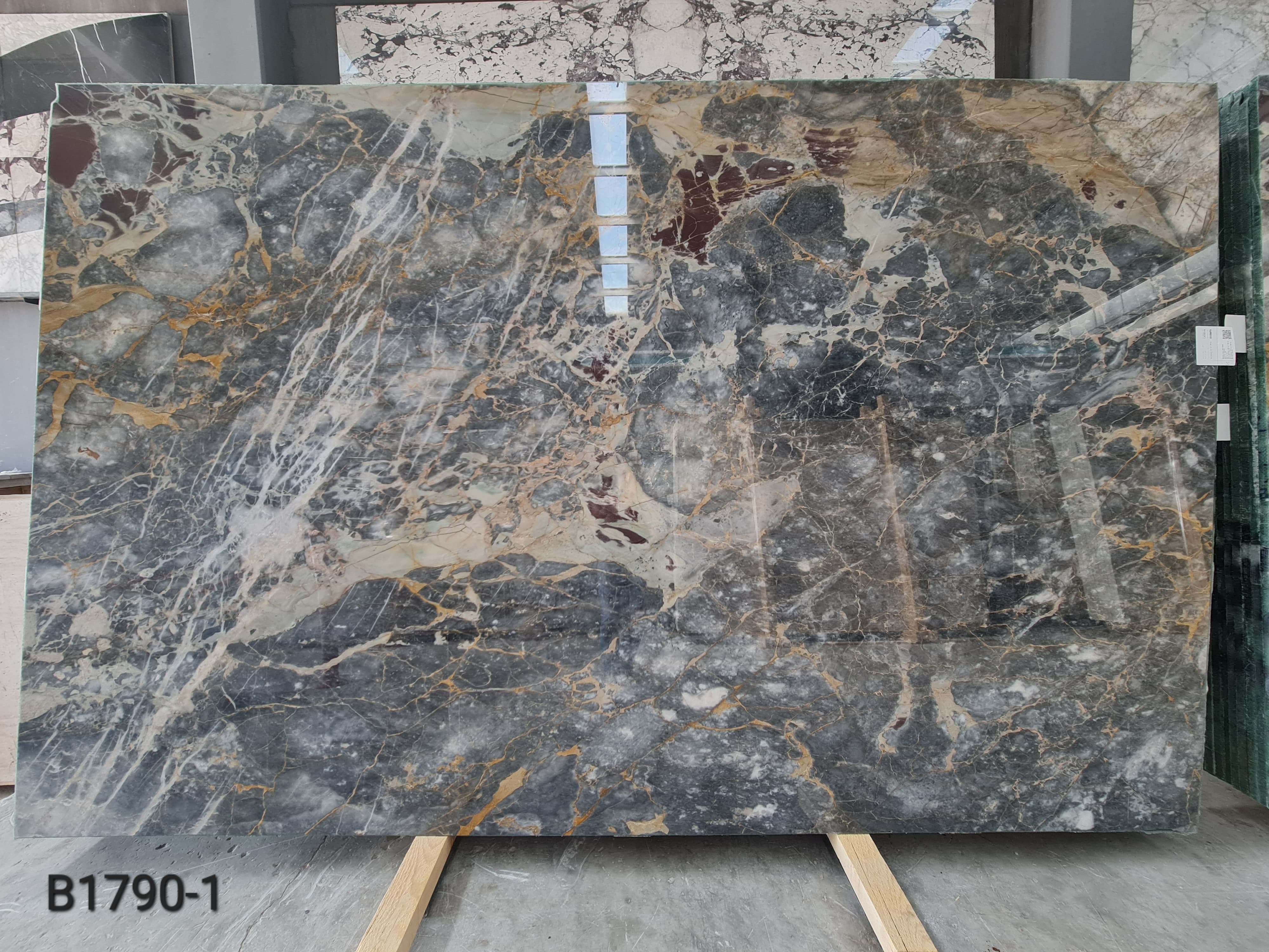 Cm Jaguar Grey polished slab