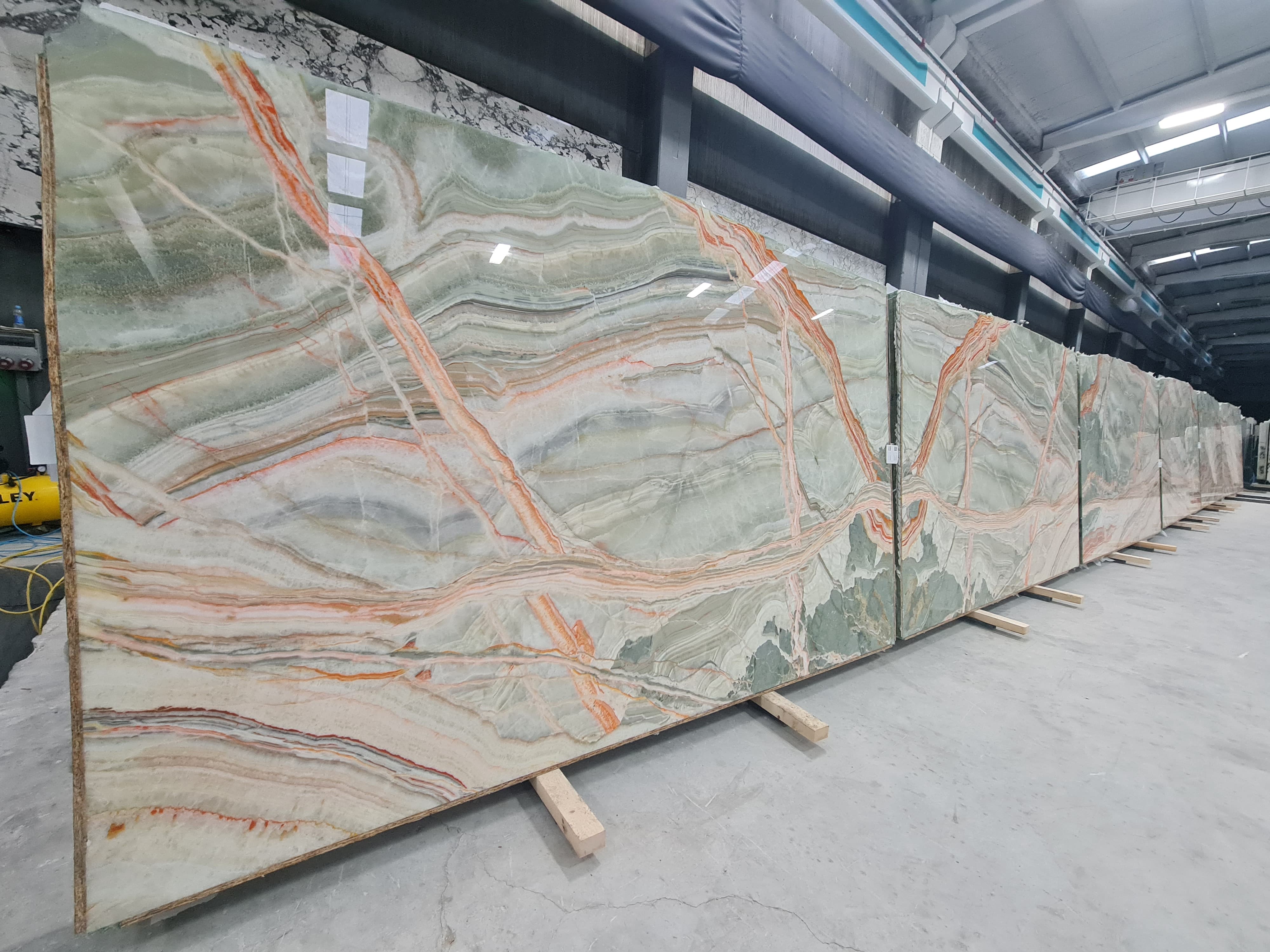 Rainbow Onyx polished slab