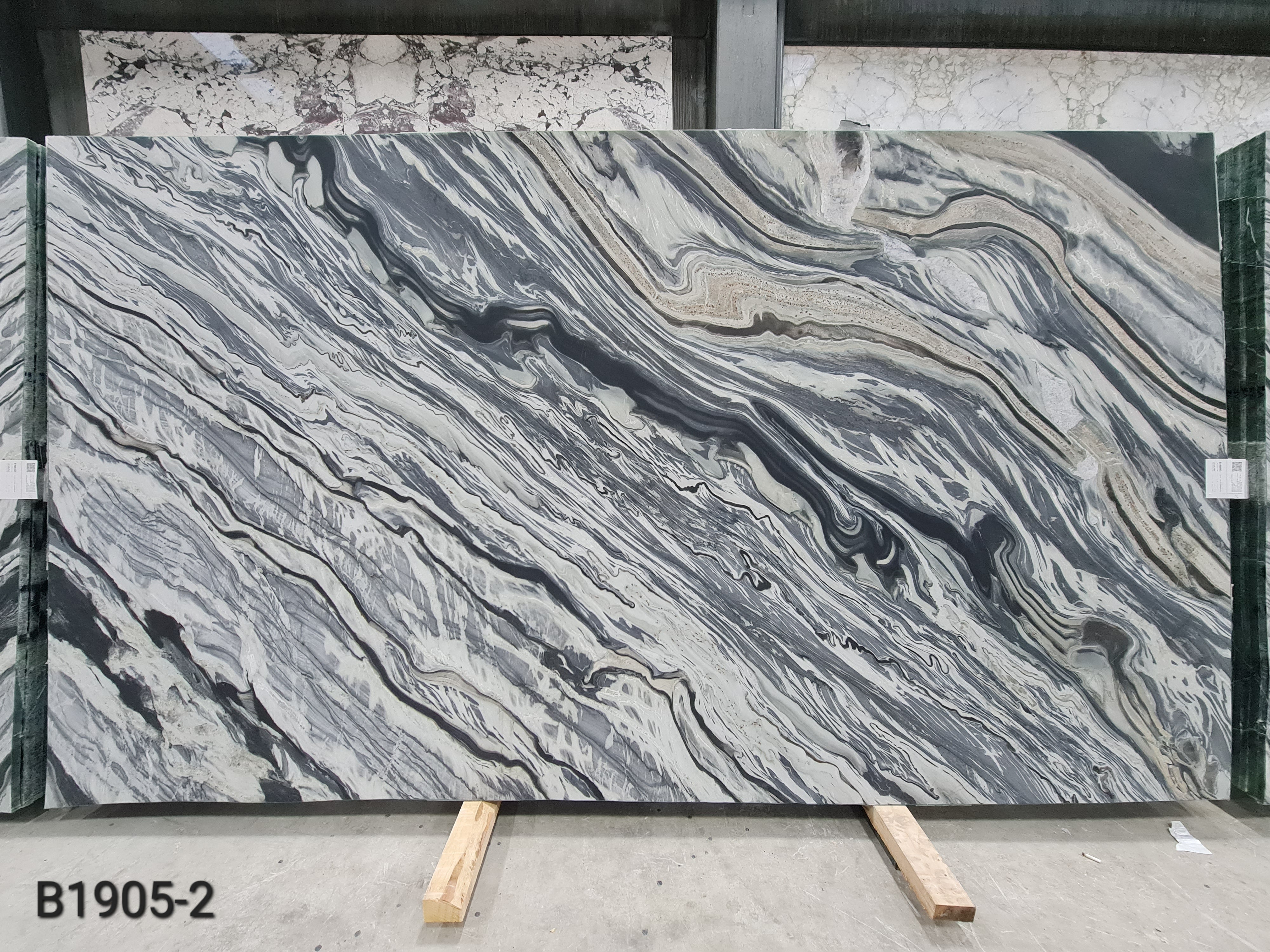 Silver Stream honed slab