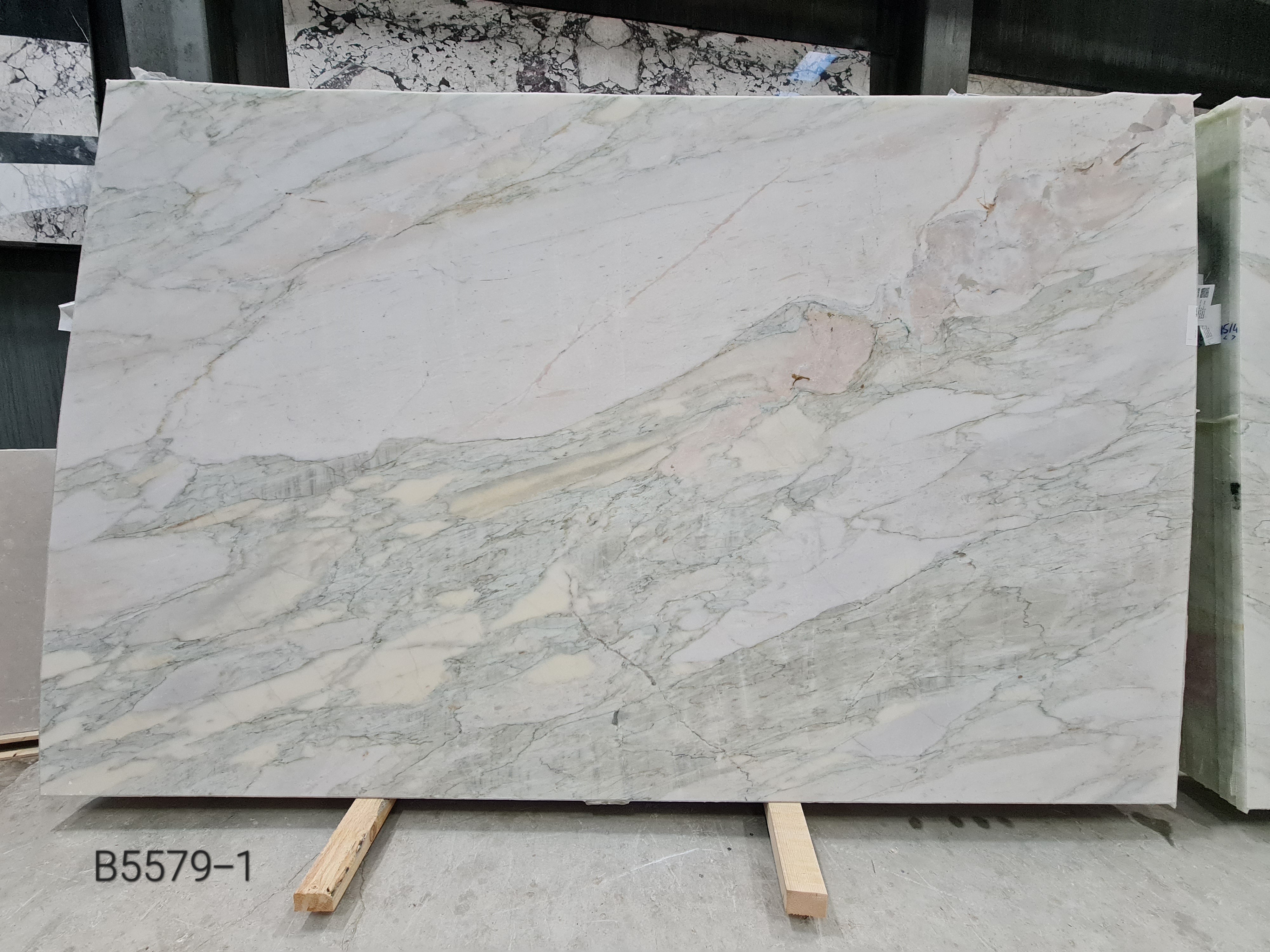 Arabescato Oyster honed slab