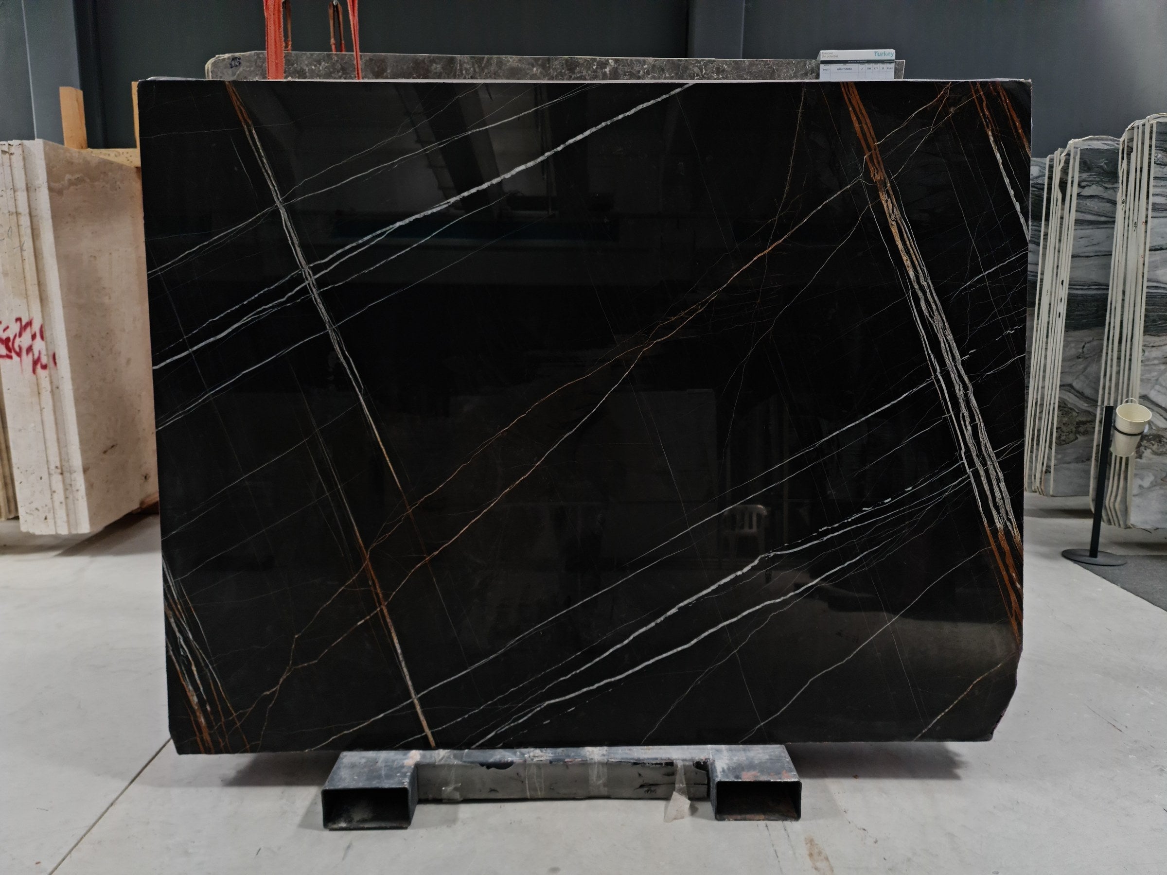 Black Azize Polished 1-2-4 Natural Slabs