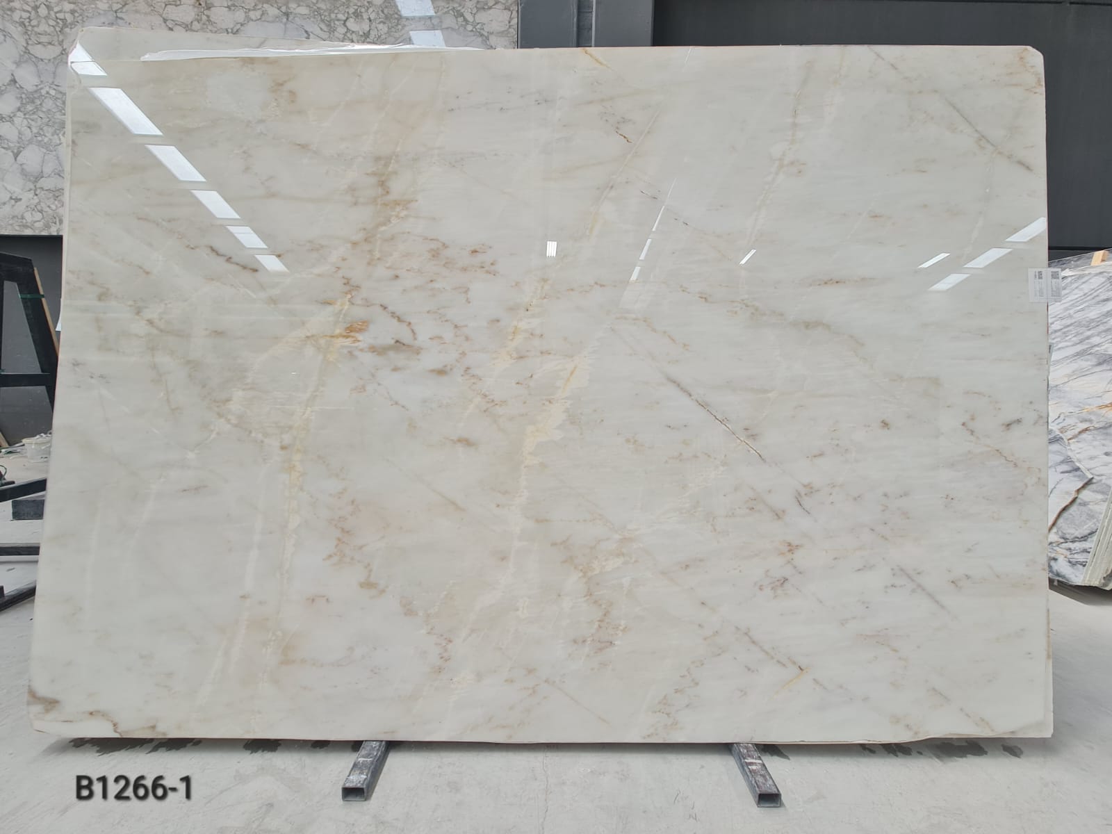 Calacatta Amber polished slab