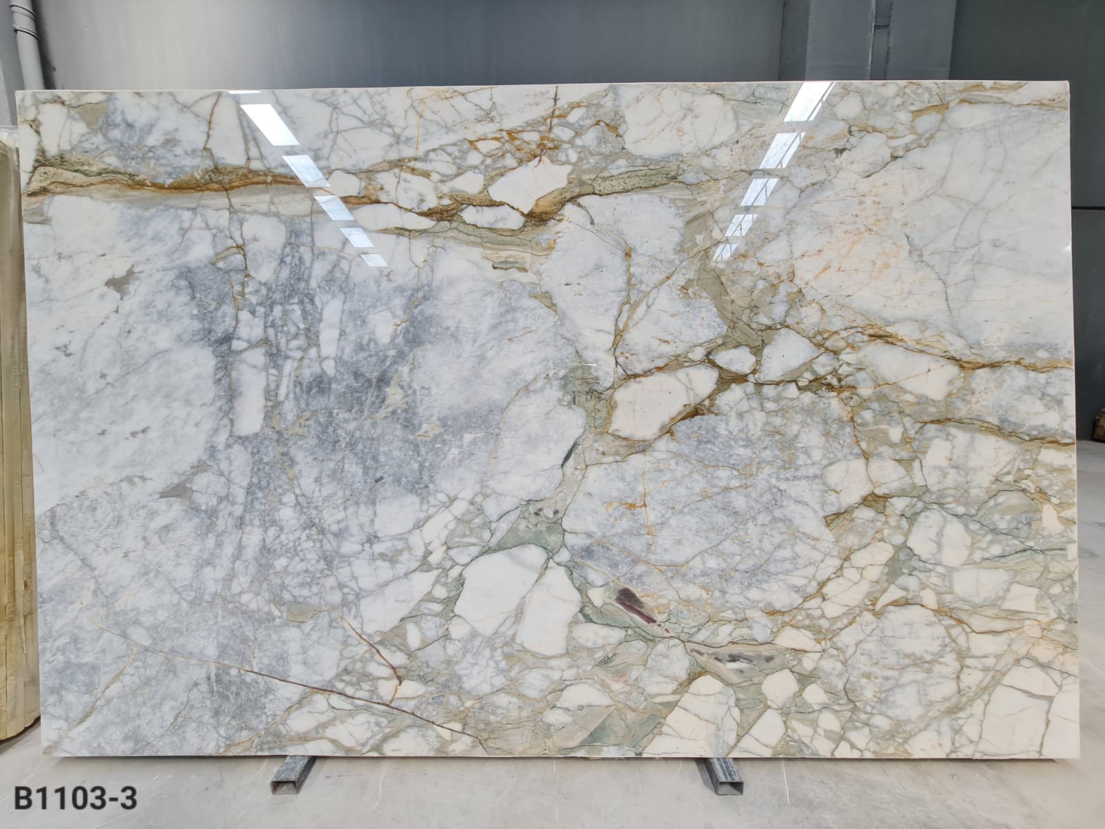 Calacatta Green polished slab