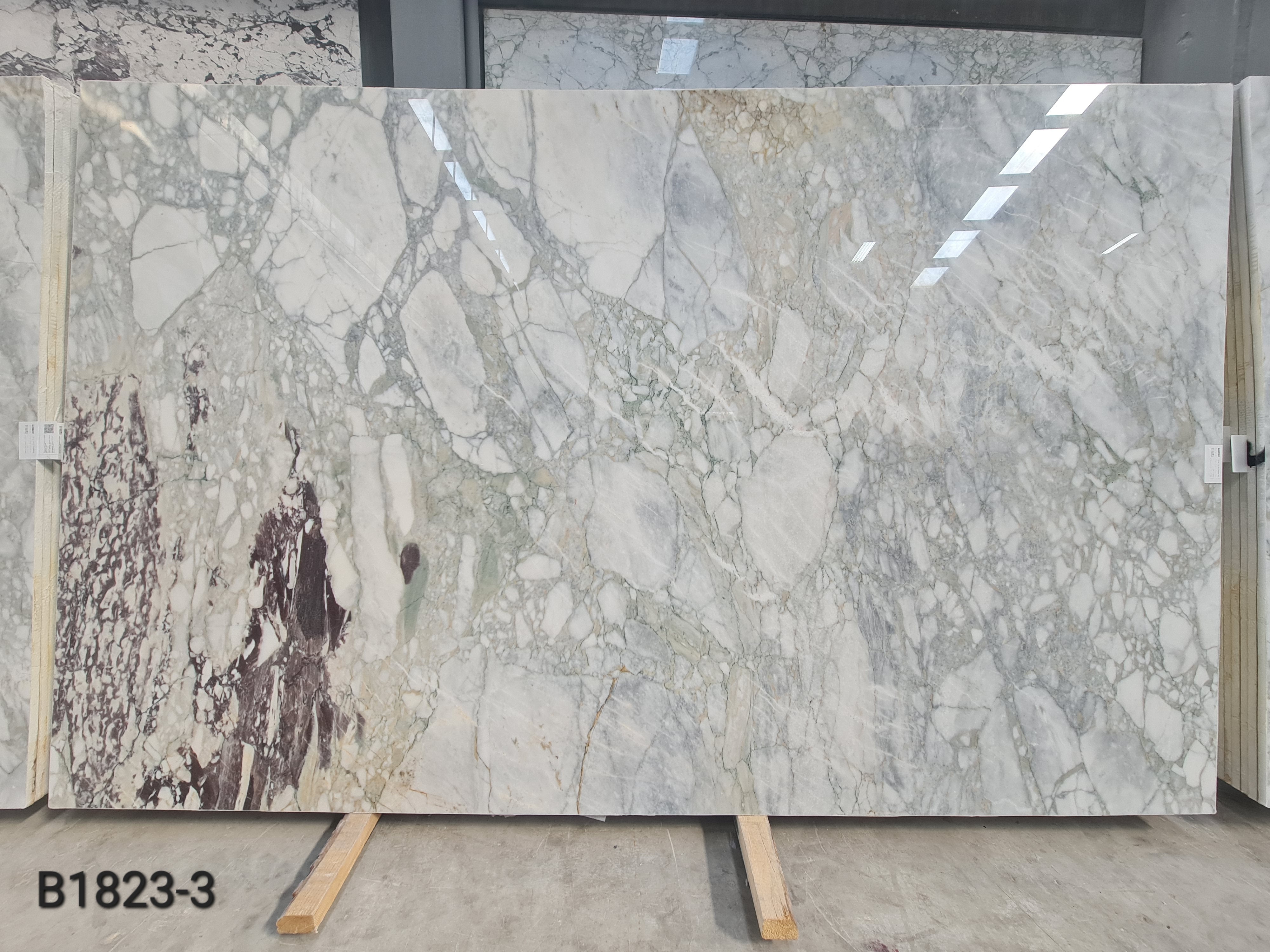 Calacatta Green polished block 3