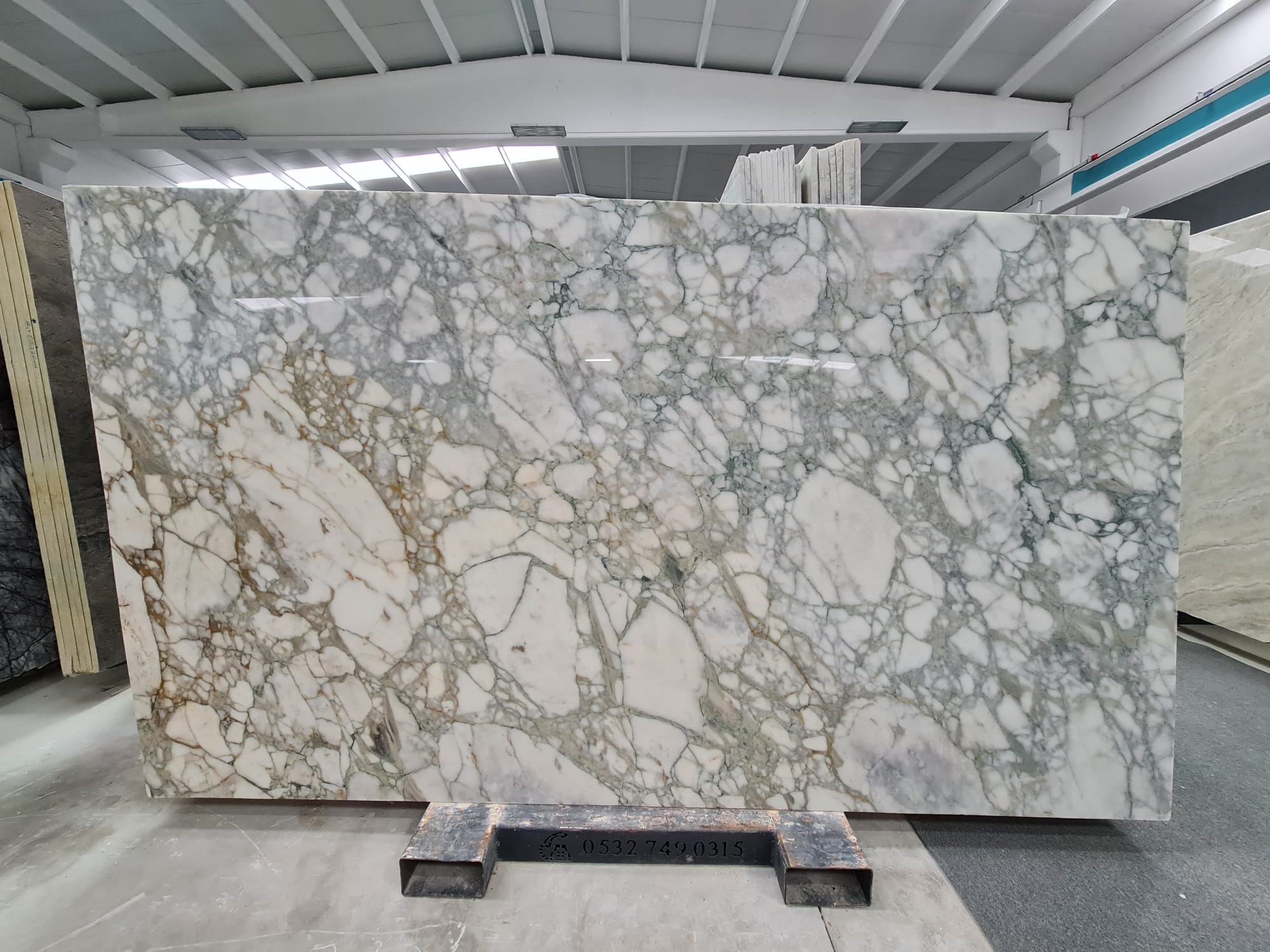 Calacatta Green Polished 1082-1084-1091 natural slab