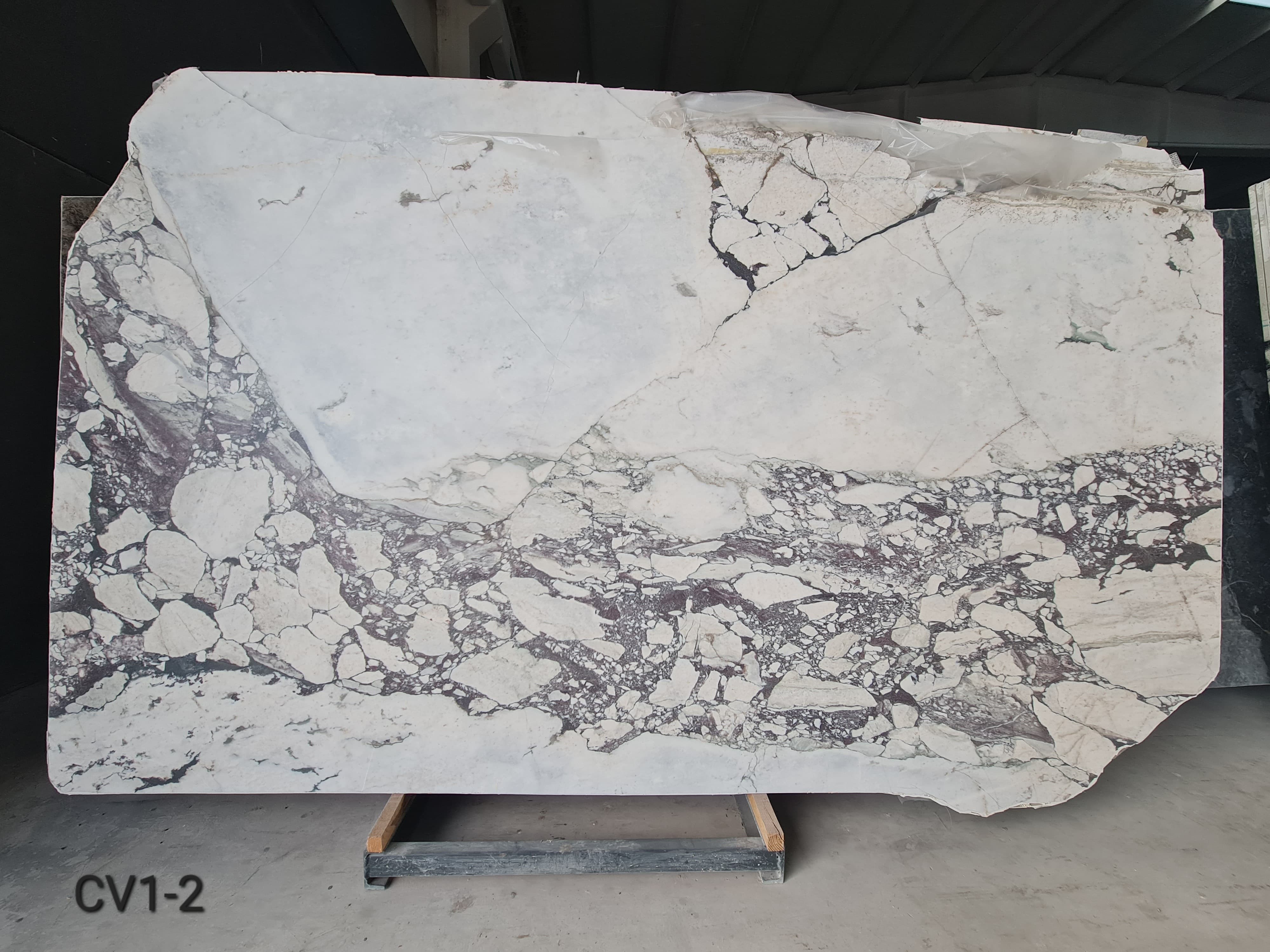 Calacatta Viola honed slab