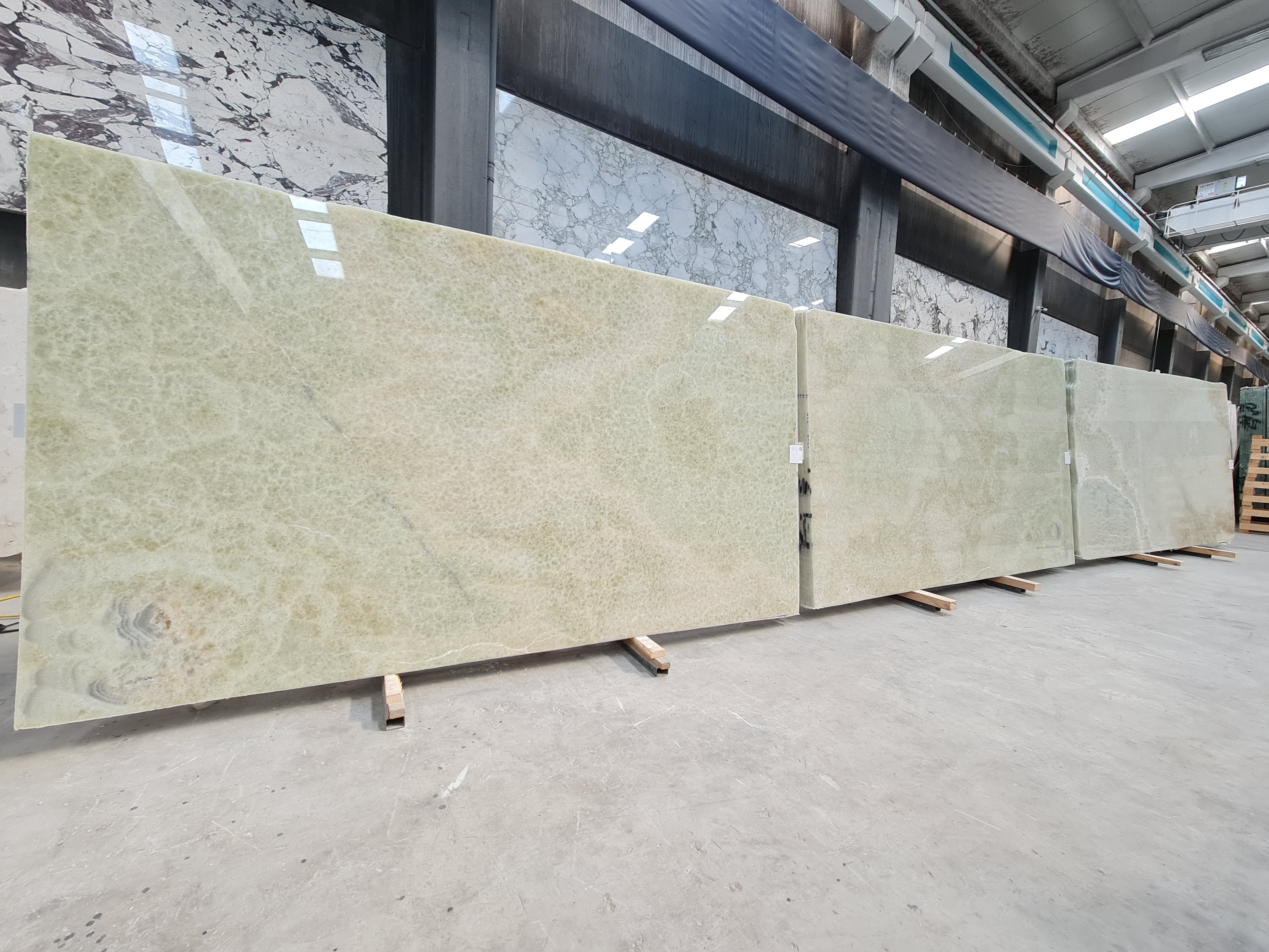 Green Onyx polished slab