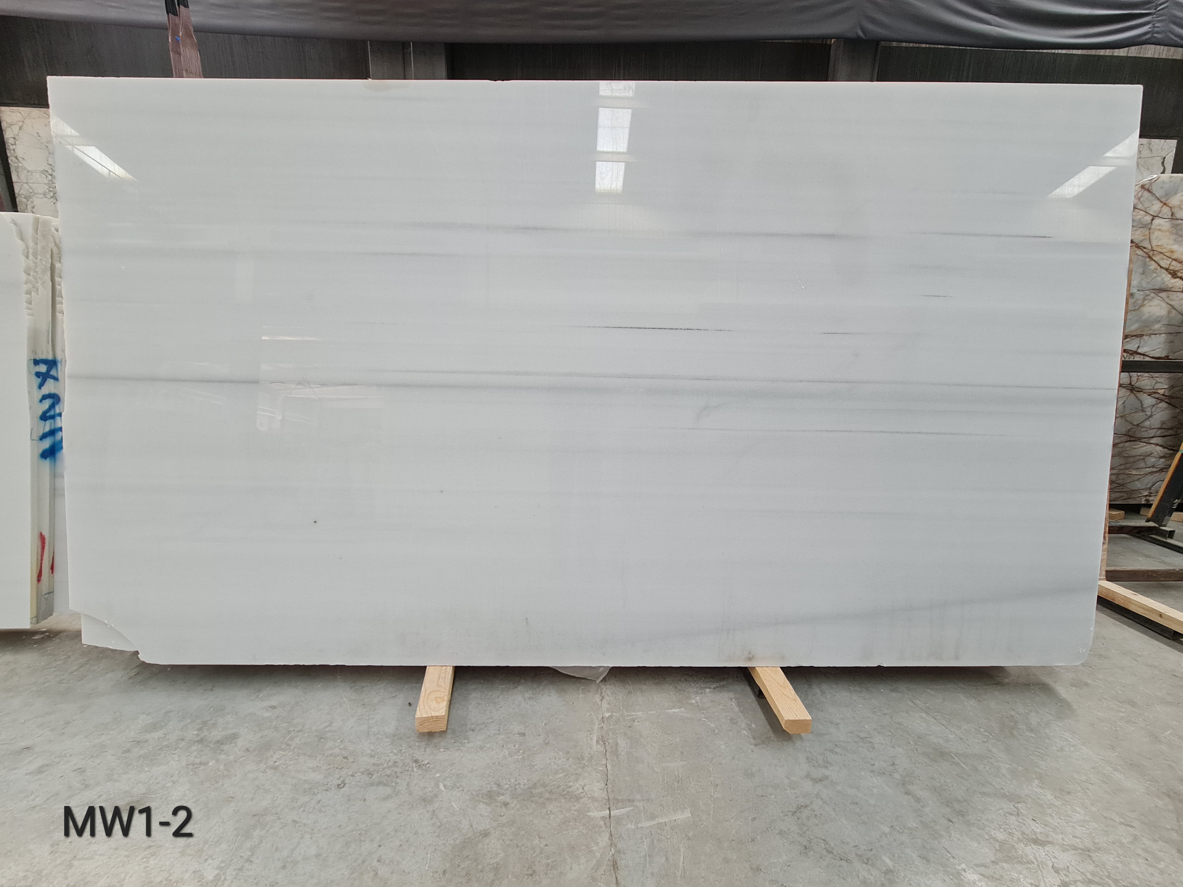 Marmara White polished slab