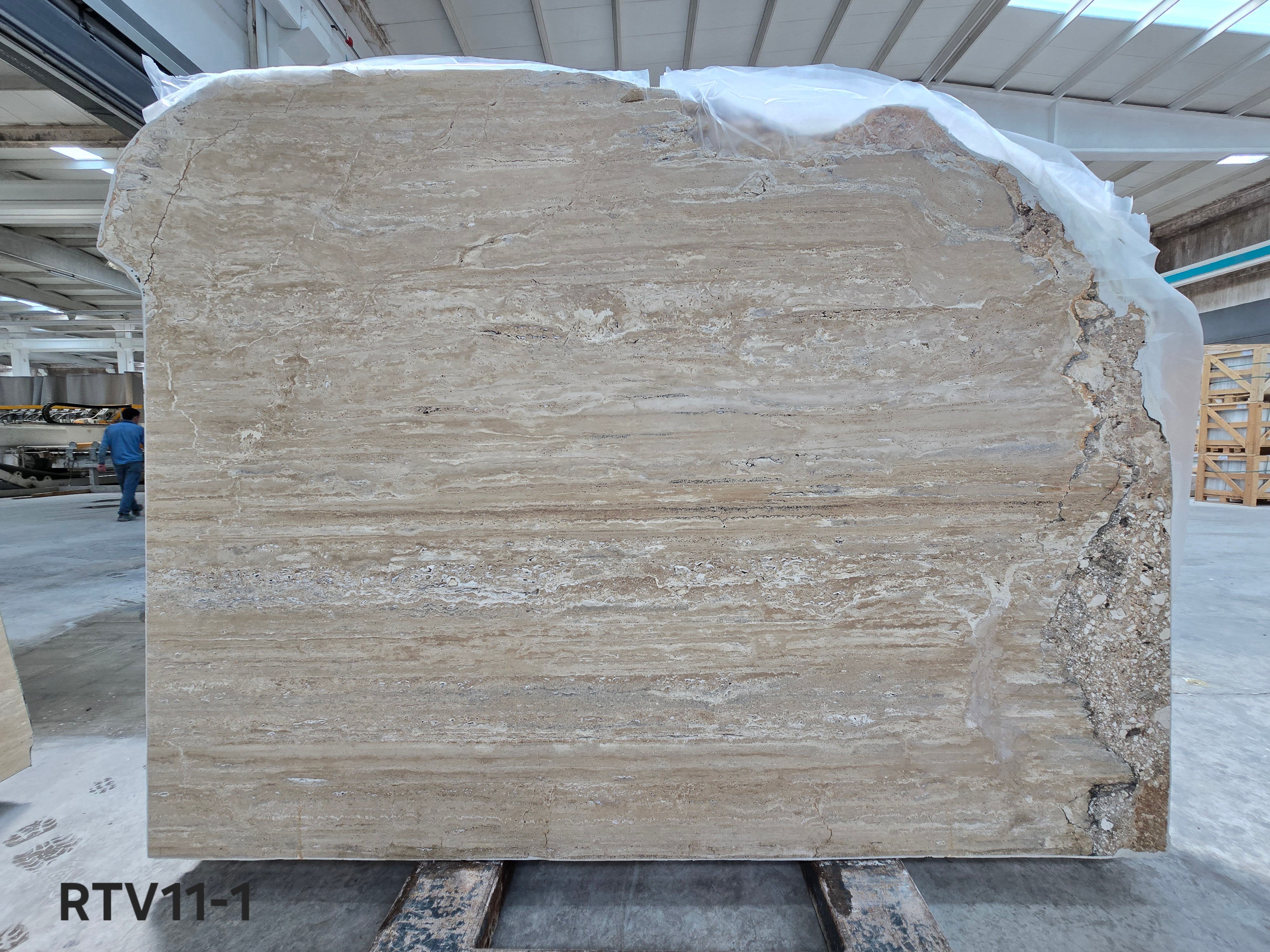 Riva Travertine veincut unfilled honed slab