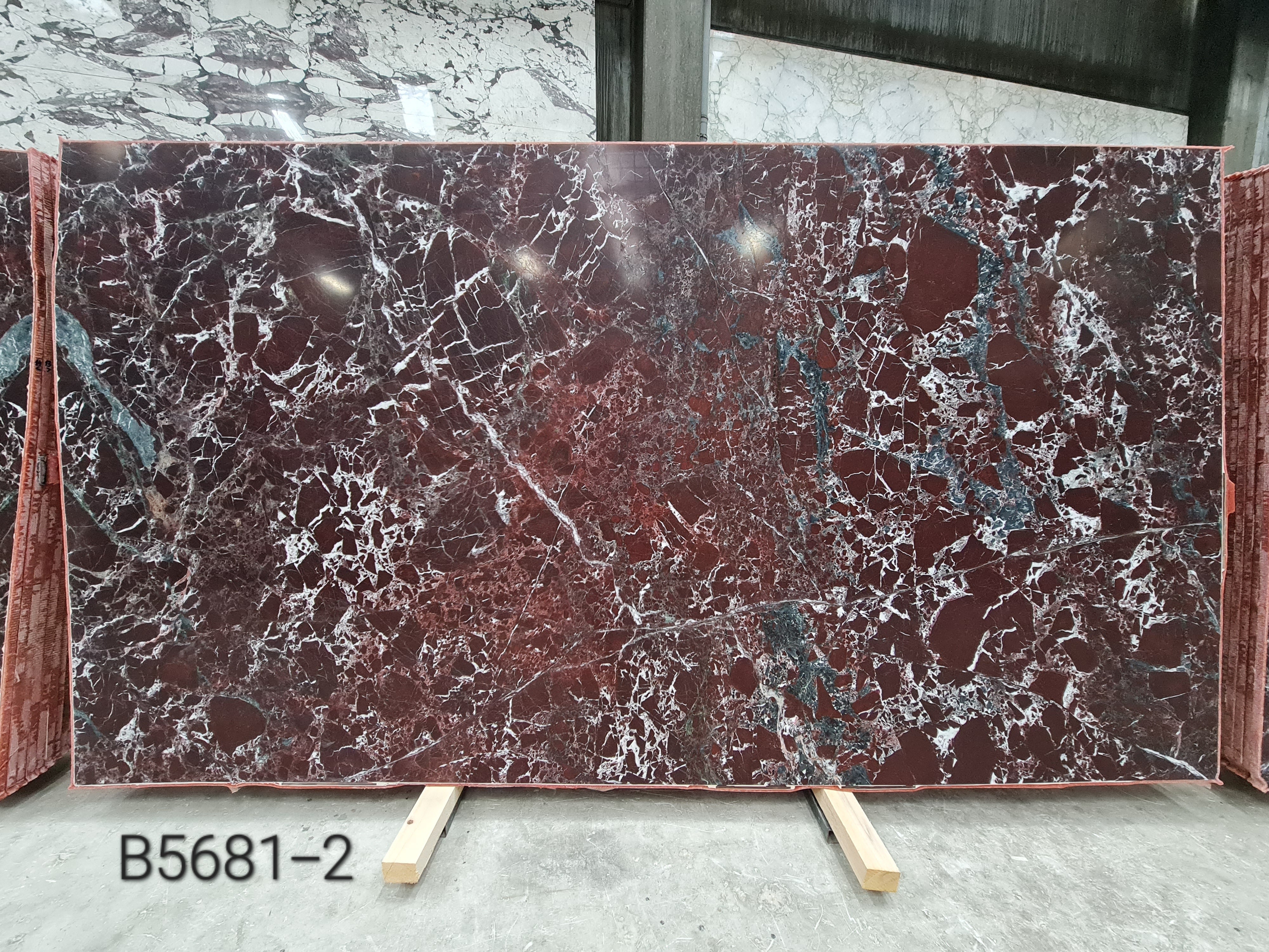 Rosso Levanto High-Honed natural slab