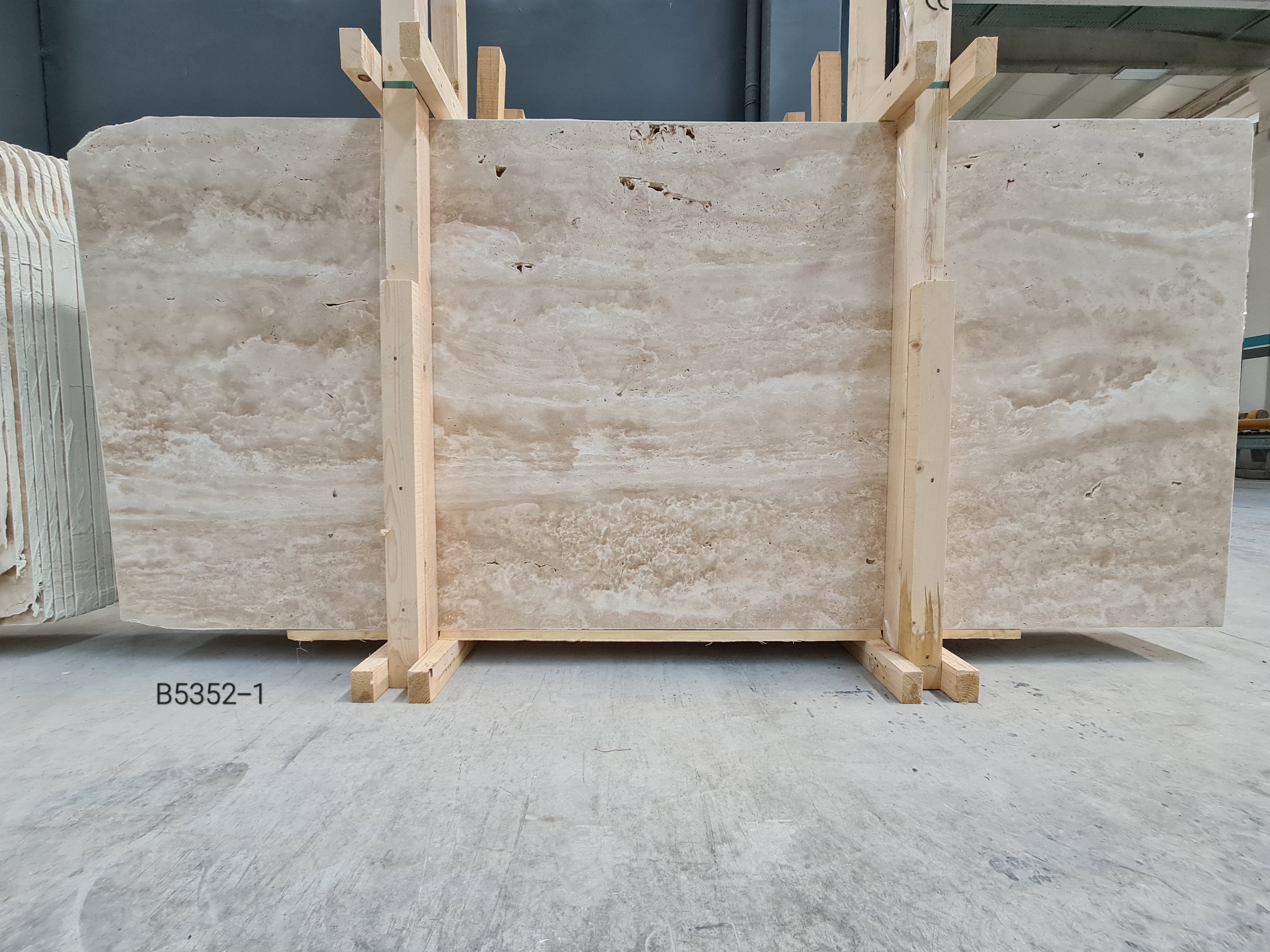 Travertine veincut unfilled honed block 2